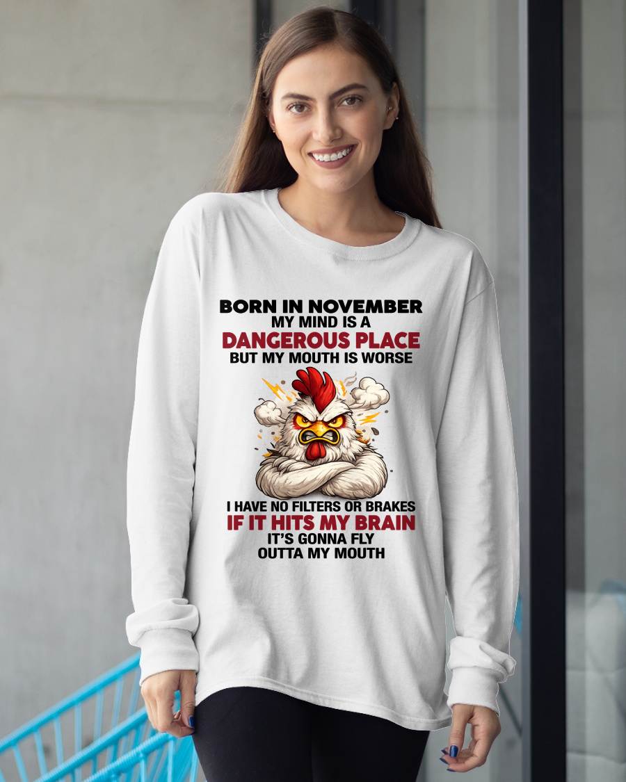 NOVEMBER SHIRT, MY MIND IS A DANGEROUS PLACE - SNOW11 (SKU2605-114-11)