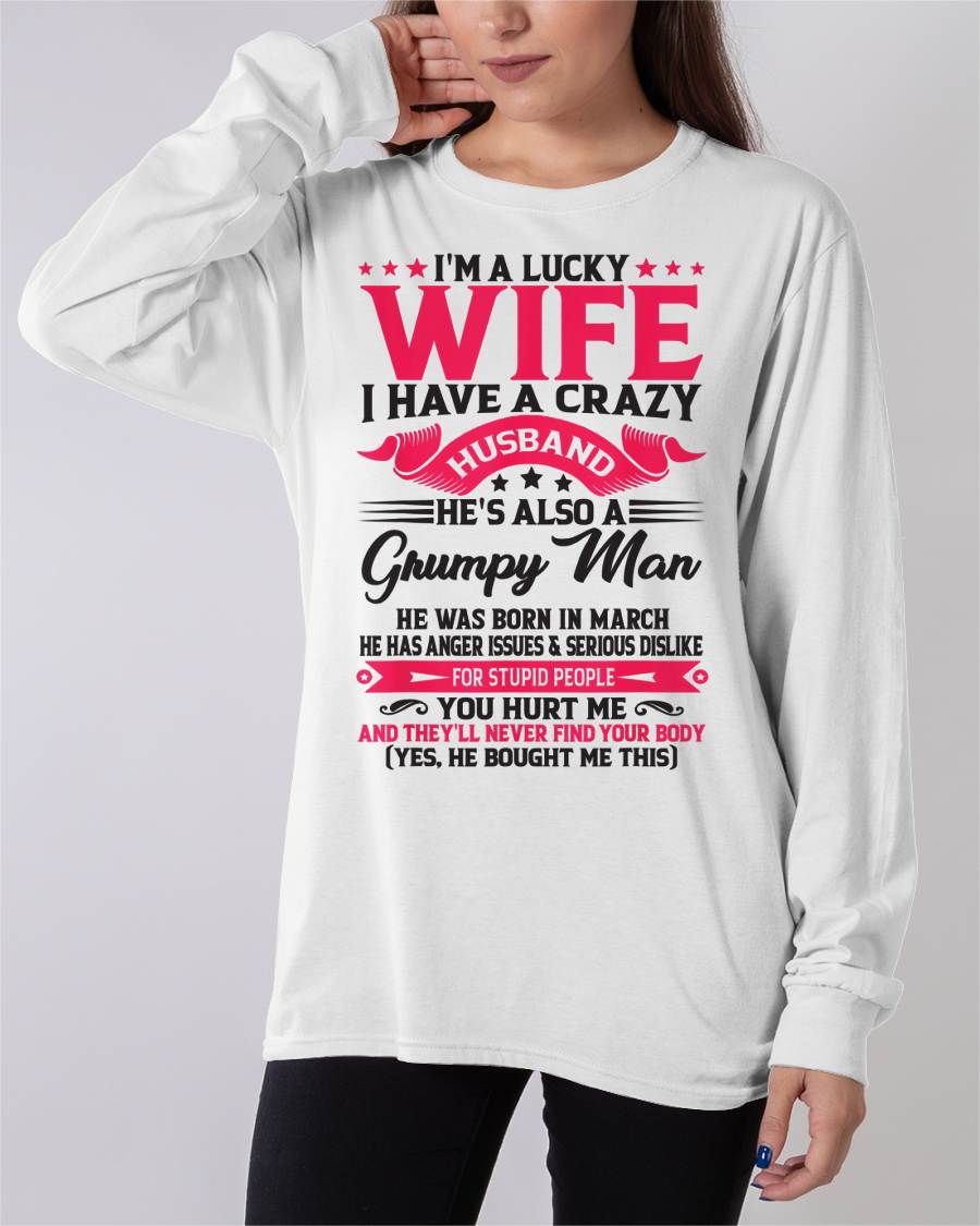 MARCH - TO MY WIFE - I'M A LUCKY WIFE - GIFT FROM HUSBAND - SNOW03 (SKU10-136-03)