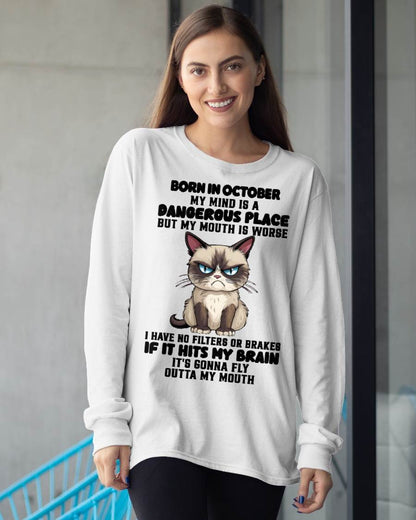 OCTOBER SHIRT, MY MIND IS A DANGEROUS PLACE - SNOW10 (SKU2603-49-10)