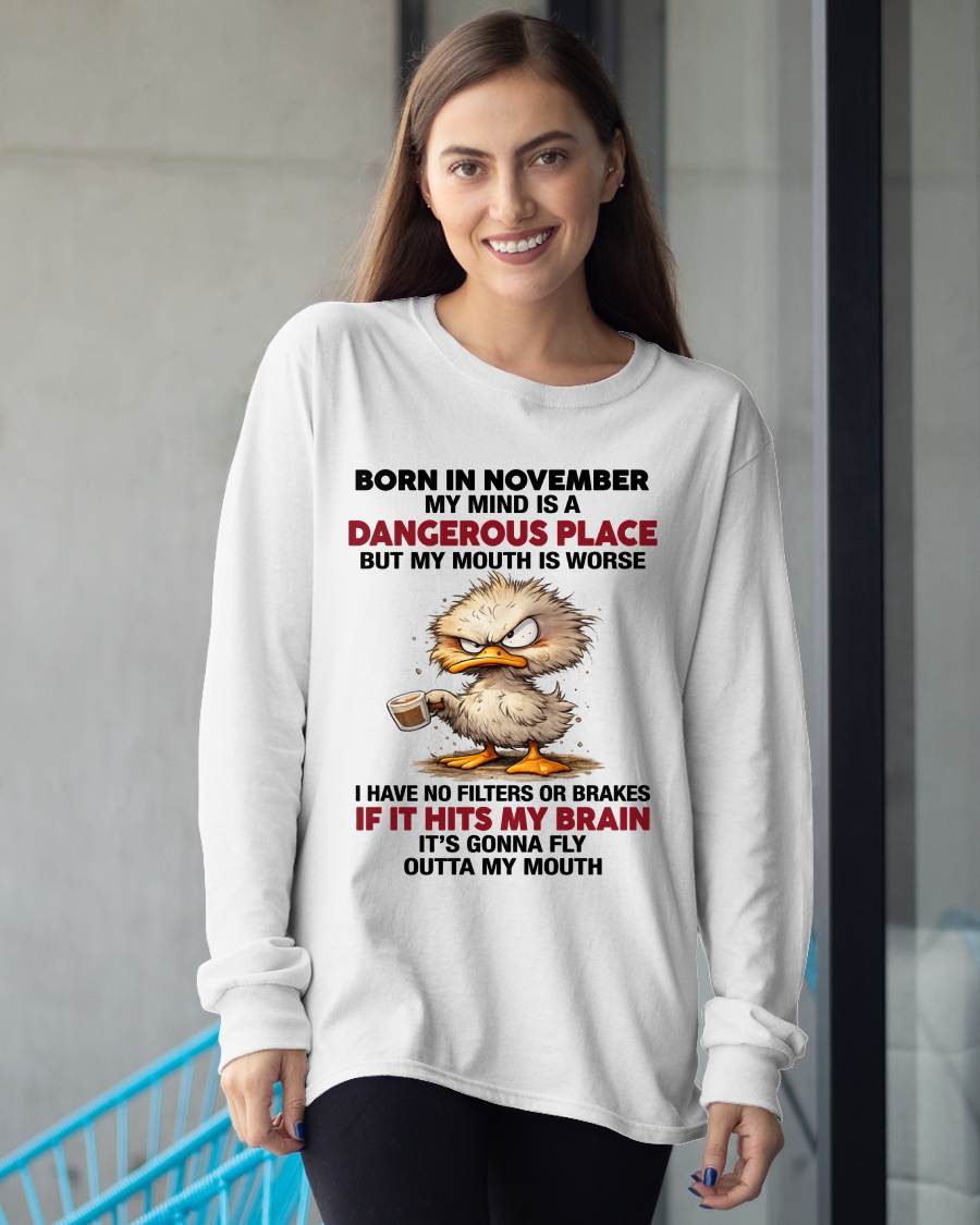 NOVEMBER SHIRT, MY MIND IS A DANGEROUS PLACE - SNOW11 (SKU2605-122-11)