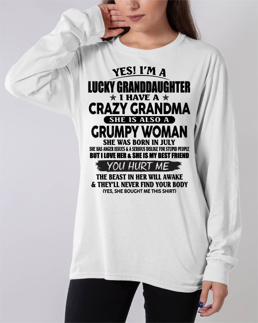 JULY - LUCKY GRANDDAUGHTER OF CRAZY GRANDMA - PERFECT GIFT FROM GRANDMA - SNOW07 (SKU12-146-07)