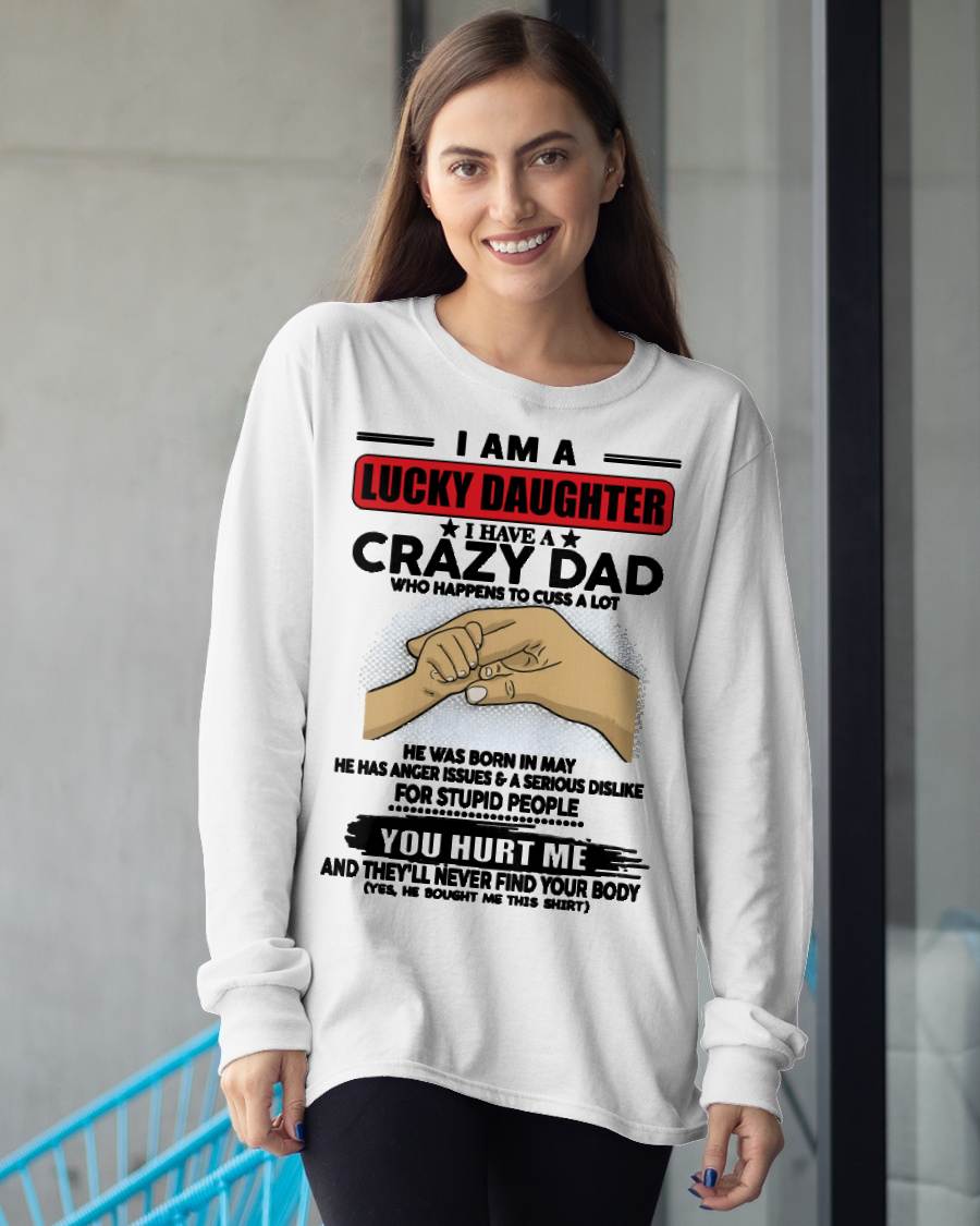 MAY, I AM A LUCKY DAUGHTER - GIFT T SHIRT FROM DAD - SNOW MALE05 (SKU2602-187-05)