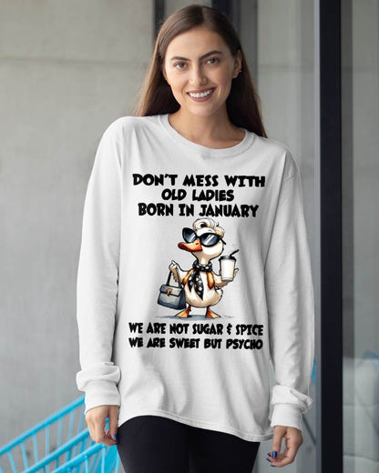 JANUARY SHIRT, WE ARE NOT SUGAR & SPICE WE ARE SWEET BUT PSYCHO - SNOW01 (SKU2606-207-01)