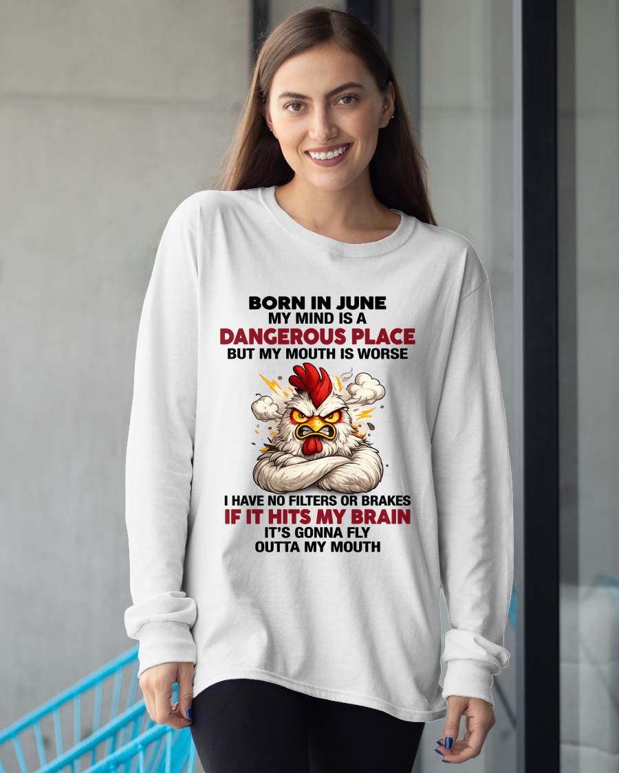 JUNE SHIRT, MY MIND IS A DANGEROUS PLACE - SNOW06 (SKU2605-114-06)