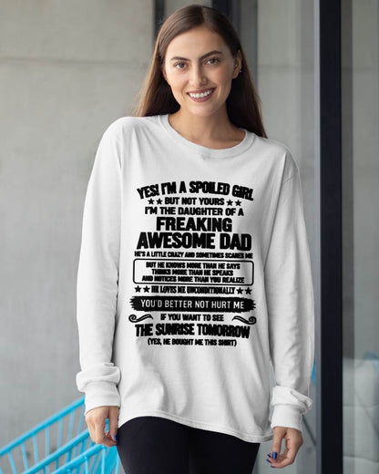 I’M A SPOILED GIRL - SHIRT FROM DAD TO DAUGHTER - SNOW00 (SKU2609-88-00)