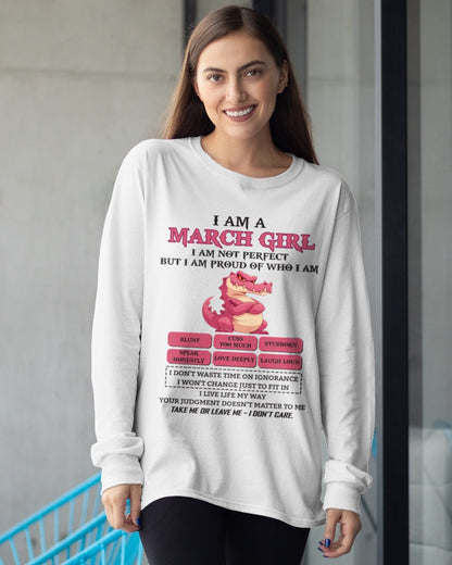 March Girl Shirt – Birthday Gift for Women - SNOW03 FMA (SKU10-80-03)