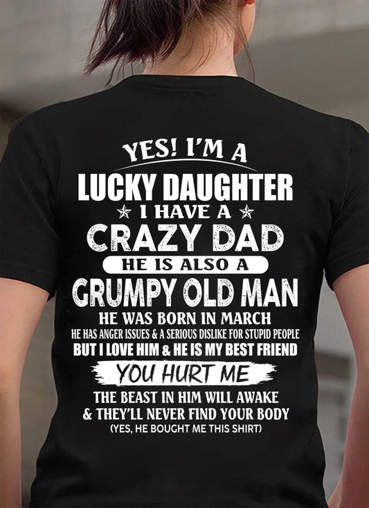 March - Awesome Grumpy Old Dad - Special gift for your daughter From Dad - SNOW03 (SKU10-50-03)
