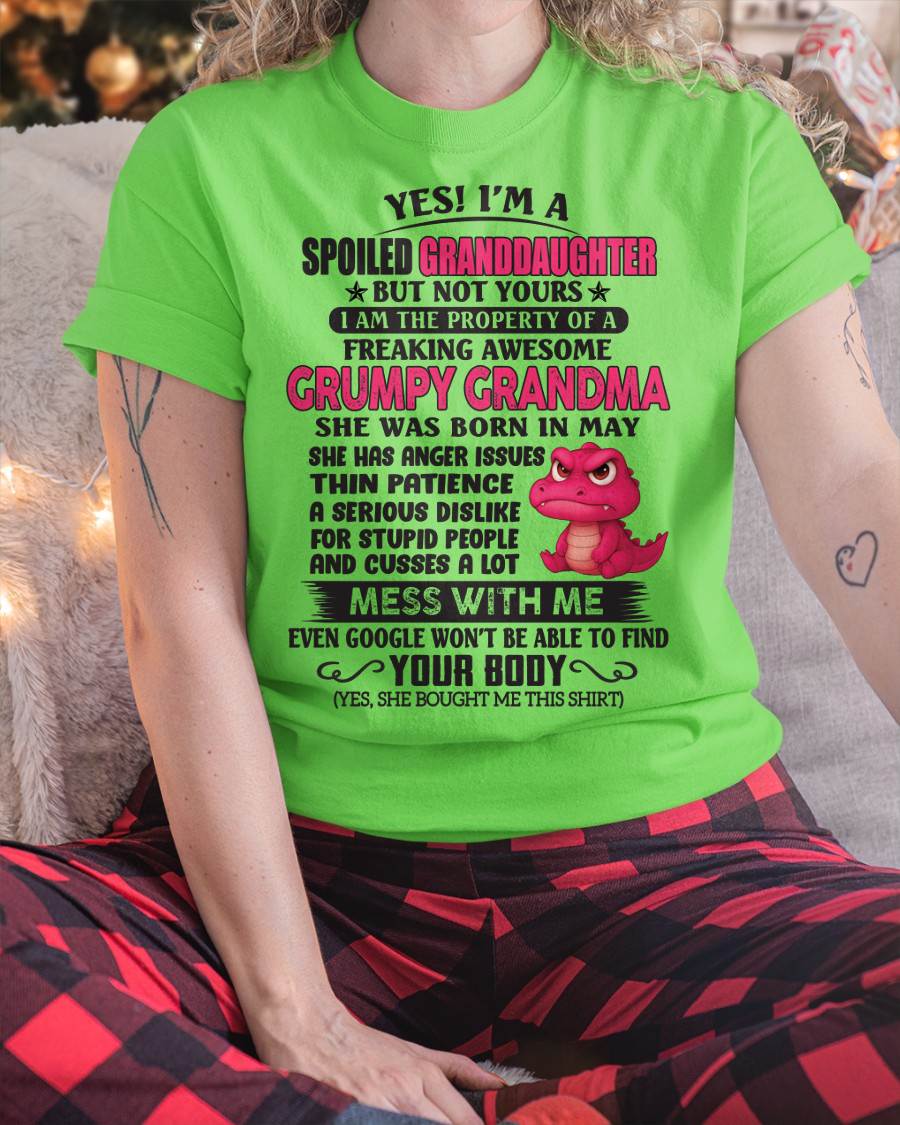 MAY - YES, I'M A SPOILED GRANDDAUGHTER - GIFT FROM GRANDMA - DTSM05 (SKU09-96-05)