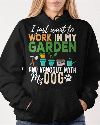 Gardening T-Shirt Dog Lover Gardener Garden Pet Gift Plants T-Shirt