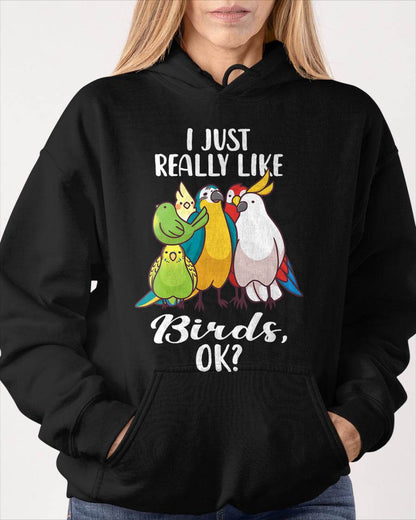 I Just Really Like Birds Parrot Cockatoo Budgerigar T-Shirt