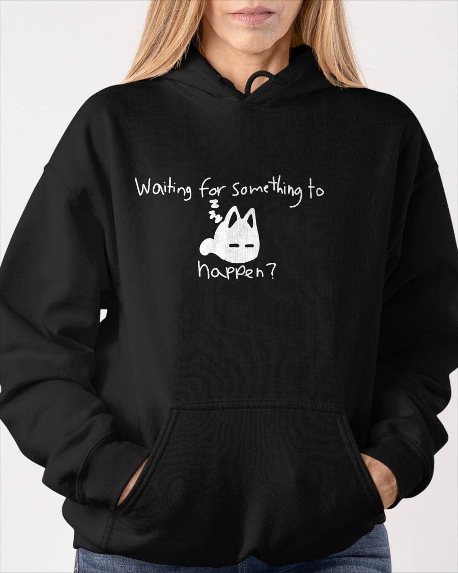 Cat Lover Waiting for Something to Happen Omori Cat Inspired T-Shirt