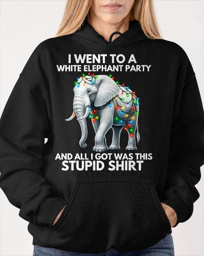 Funny White Elephant Gift Wrapped Elephant Dumb Gift T-Shirt
