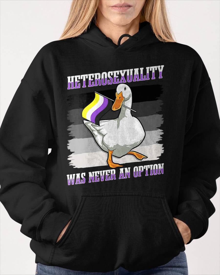 Funny Duck Meme Nonbinary Flag Genderqueer Pride Enby Goose T-Shirt