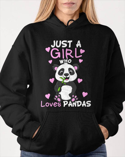 Just A Girl Who Loves Pandas Fun Cute Baby Panda Lover Gift T-Shirt Small