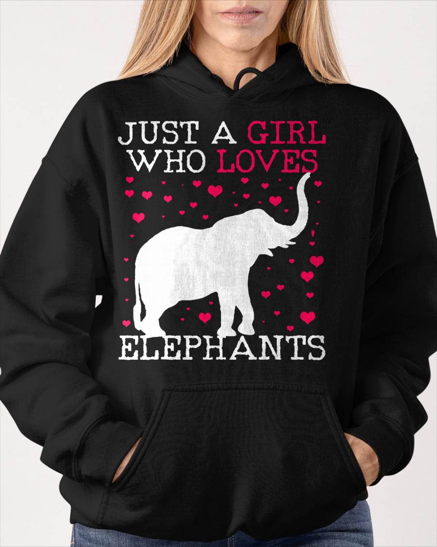 Elephant T-Shirt Elephant T-Shirt Just A Girl Who Loves Tee T-Shirt