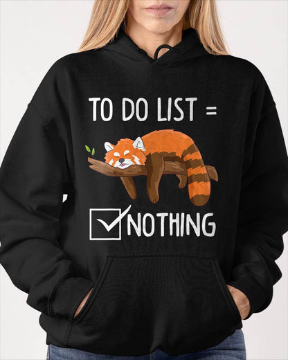 Red Panda Lazy Tired Chilling to Do List Nothing Pandas T-Shirt