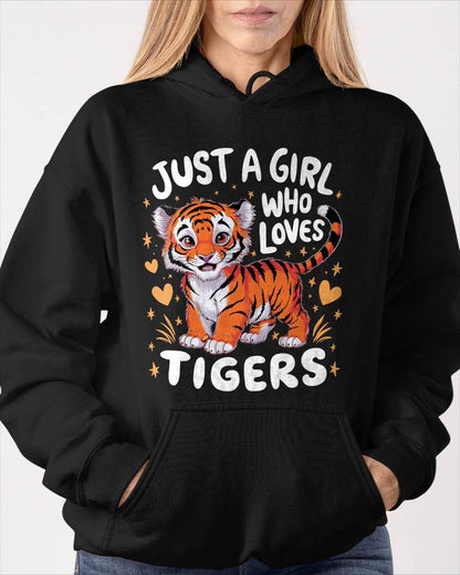 Just a Girl Who Loves Tigers Cute Tiger T-Shirt