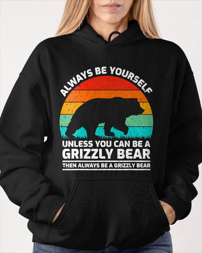 Vintage Grizzly Bear Animal Lover Retro Cute Grizzly Bear T-Shirt