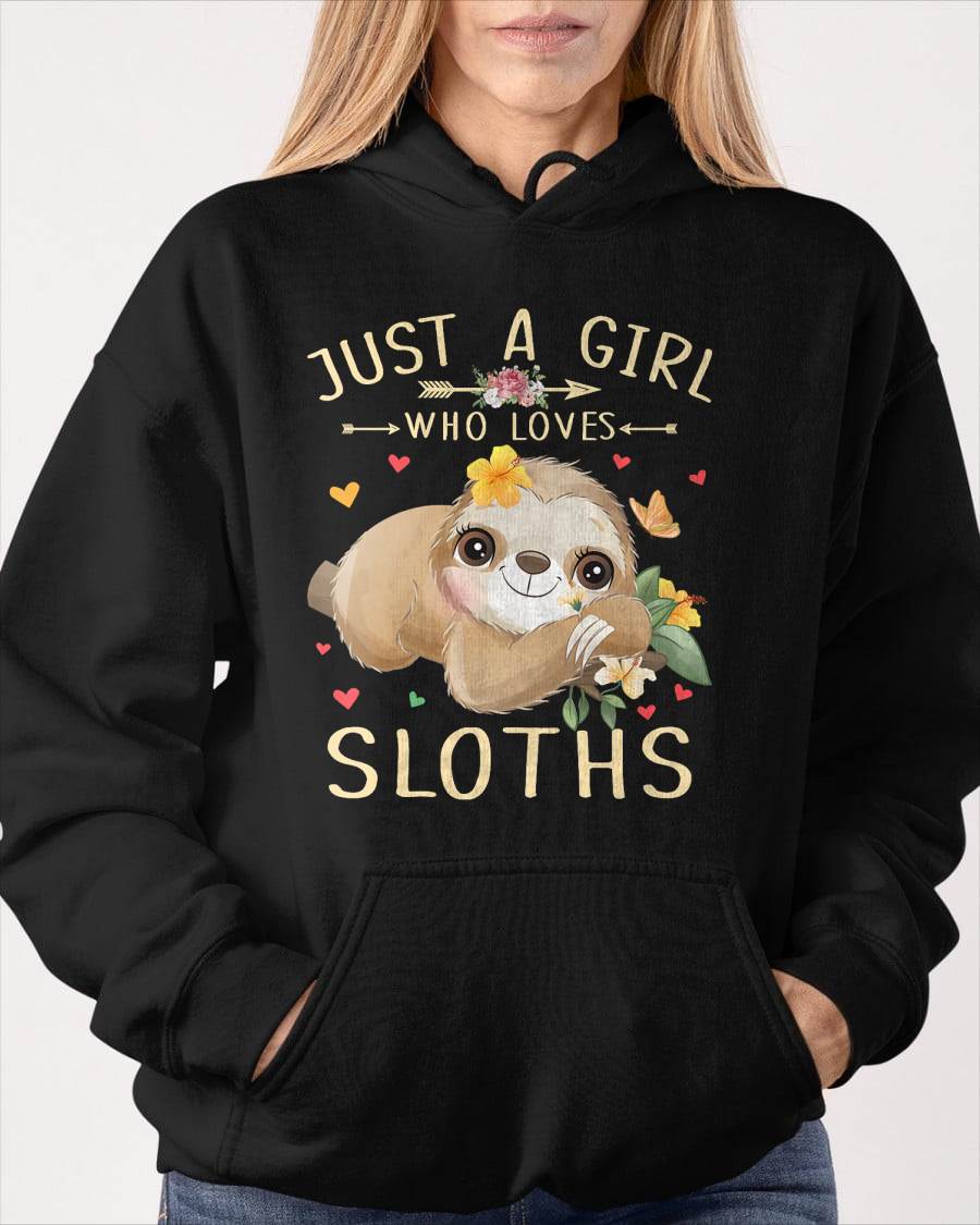 Just A Girl Who Loves Sloths Cute Sloth Lover Girls T-Shirt