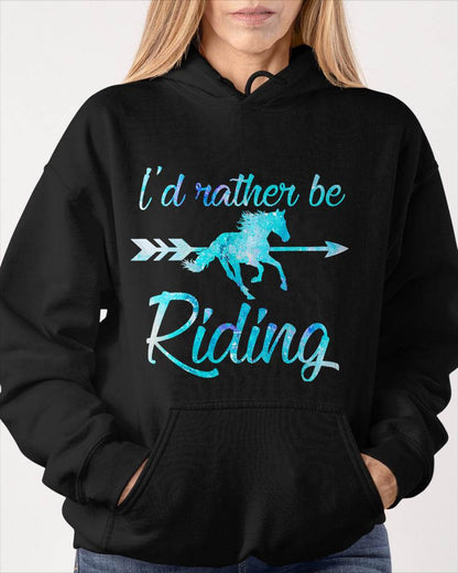 Horse Rider Shirt Girls I'd Rather BE Riding Horses Gift T-Shirt
