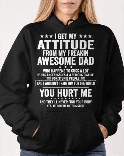 I WOULDN'T TRADE HIM FOR THE WORLD - GIFT T SHIRT FROM DAD FOR DAUGHTER - SNOW00 (SKU2604-67-00)