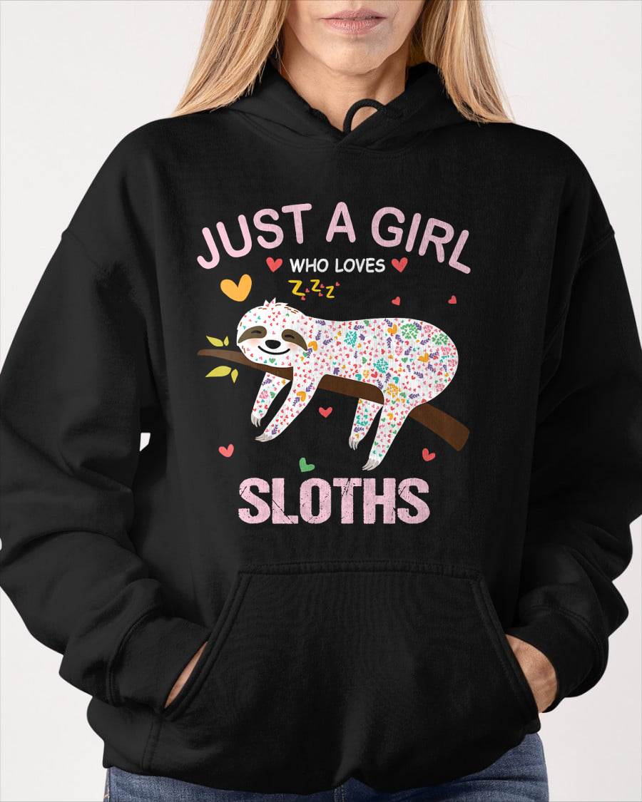 Just a Girl Who Loves Sloths T-Shirt Gift for Sloths Lover T-Shirt