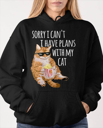 Sorry I Can't I Have Plans With My Cat Funny Cat Lover Gift T-Shirt