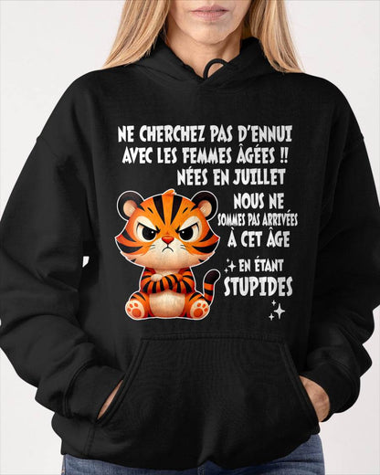 JUILLET T-SHIRT, NE CHERCHEZ PAS D’ENNUI AVEC LES FEMMES ÂGÉES - FMA SNOW07 (SKU2603-328-07)