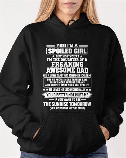 I’M A SPOILED GIRL - SHIRT FROM DAD TO DAUGHTER - SNOW00 (SKU2609-87-00)