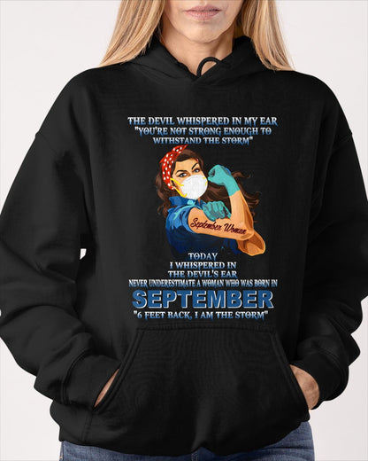Never Underestimate A Woman Born In September – September Woman “I Am The Storm” - FMA / snow09 (SKU12-322-09)
