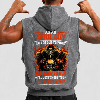 Fully Printed Hooded Vest A09-805 APRIL, I'LL JUST SHOOT YOU AND BE DONE WITH IT - SNOW MALE04 (SKU2607-94-04)