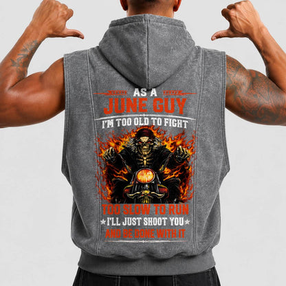 Fully Printed Hooded Vest A09-805 JUNE, I'LL JUST SHOOT YOU AND BE DONE WITH IT - SNOW MALE06 (SKU2607-94-06)