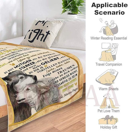 Besonderes Geschenk für deine Tochter – Decke von Mama Papa