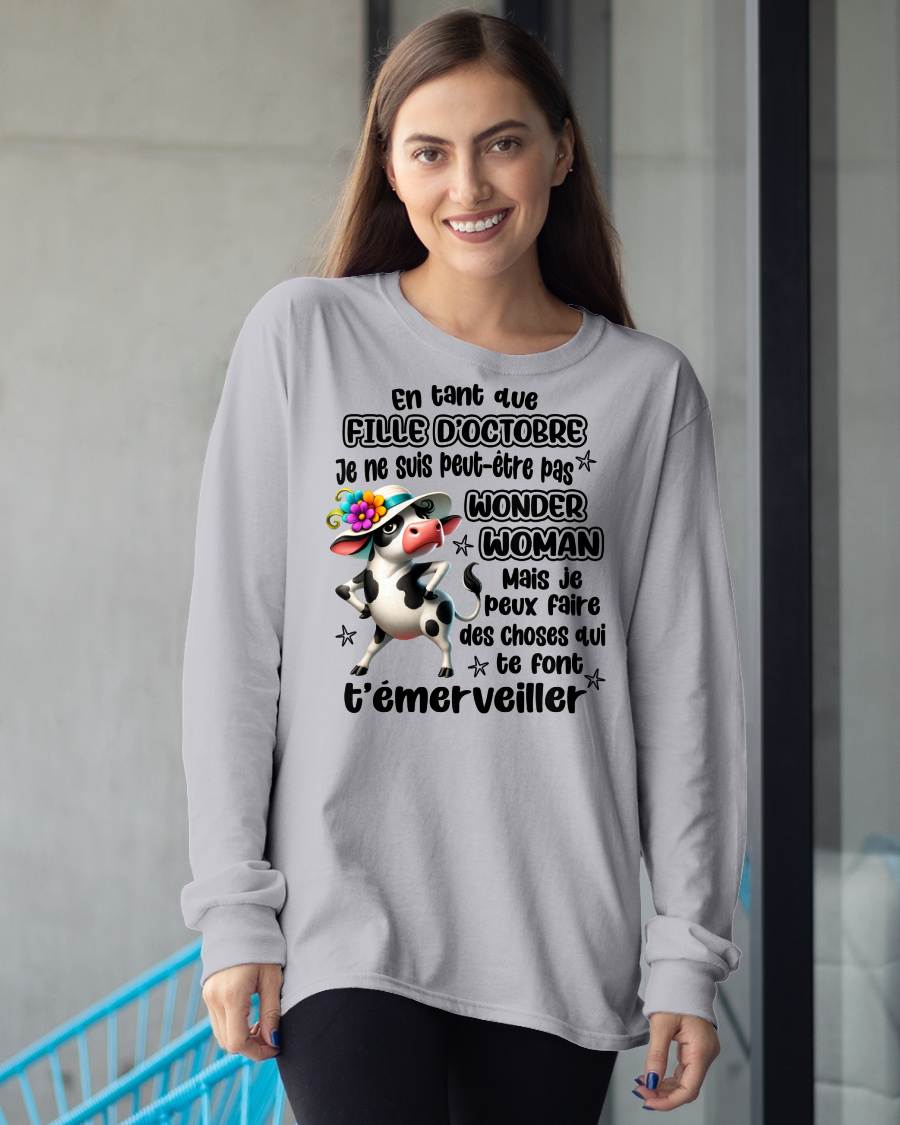 OCTOBRE SHIRT Je ne suis peut-être pas WONDER WOMAN - SNOW10 (SKU2605-39-10)