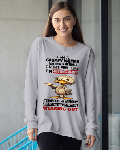 SNOW09 - Funny Grumpy Woman Shirt Born in September – Birthday Gift Idea - FMA (SKU2602-175-09)