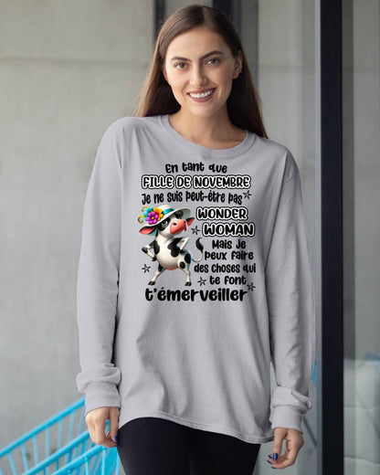 NOVEMBRE SHIRT Je ne suis peut-être pas WONDER WOMAN - SNOW11 (SKU2605-39-11)