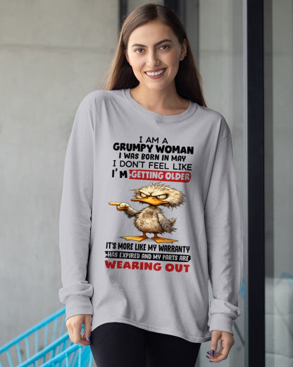 SNOW05 - Funny Grumpy Woman Shirt Born in May – Birthday Gift Idea - FMA (SKU2602-175-05)