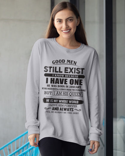 January - Good Men Still Exist - Perfect Gift For Your Girlfriend, Wife From Husband / Man - snow01 (SKU07-166-01)