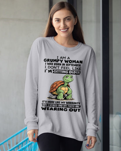 SNOW09 - Funny Grumpy Woman Shirt Born in September – Birthday Gift Idea - FMA (SKU2602-178-09)