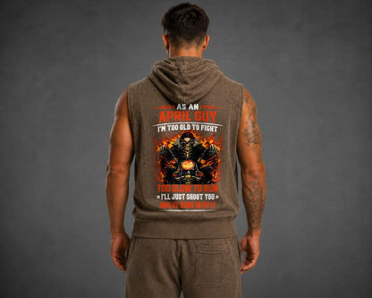 Fully Printed Hooded Vest A09-805 APRIL, I'LL JUST SHOOT YOU AND BE DONE WITH IT - SNOW MALE04 (SKU2607-94-04)