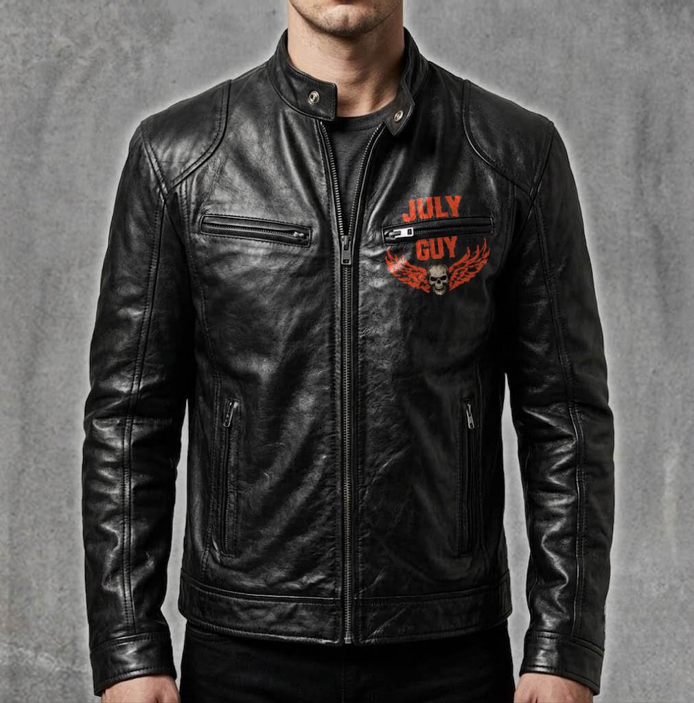Motorcycle Leather Jacket - A09-258 JULY, I'LL JUST SHOOT YOU AND BE DONE WITH IT - SNOW MALE07 (SKU2607-100-07)