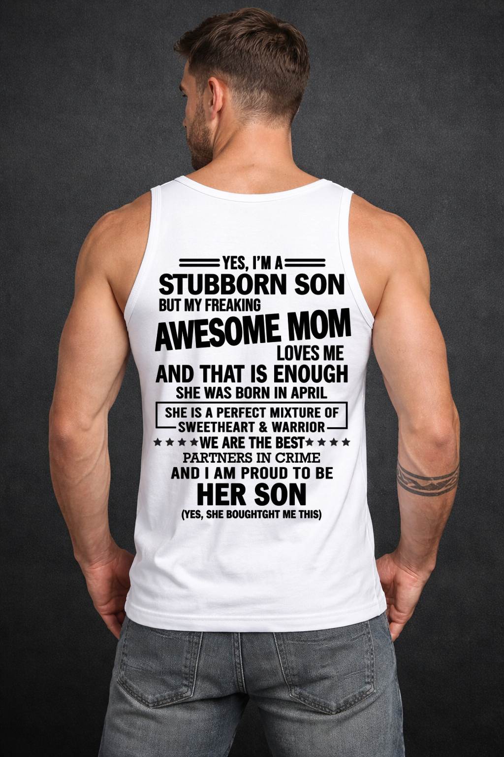 APRIL, WE ARE THE BEST PARTNERS IN CRIME - GIFT SHIRT FROM MOM TO SON - SNOW04 (SKU2603-189-04)