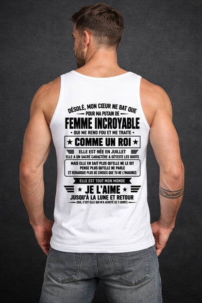 JUILLET T-SHIRT, JE L’AIME JUSQU’À LA LUNE ET RETOUR - T-SHIRT DE FEMME POUR SON MARI - SNOW07 (SKU2609-32-07)