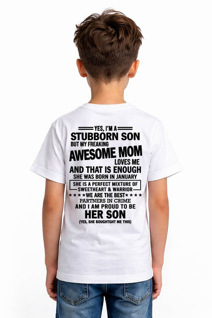 JANUARY, WE ARE THE BEST PARTNERS IN CRIME - GIFT SHIRT FROM MOM TO SON - SNOW01 (SKU2603-189-01)