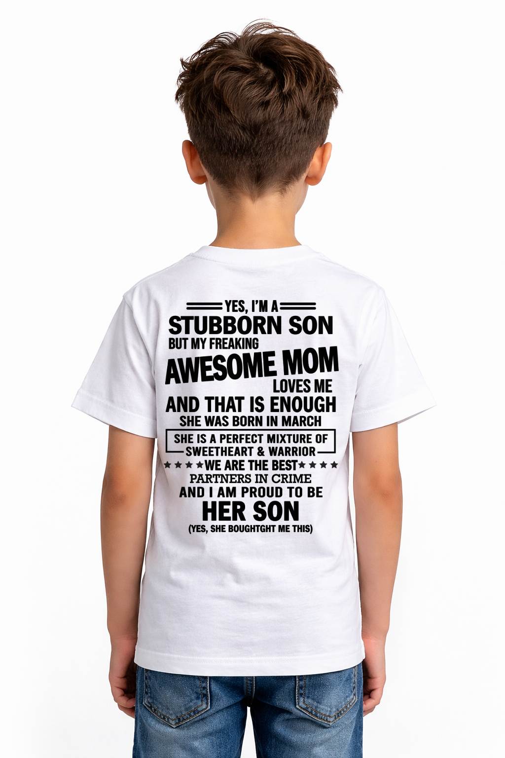 MARCH, WE ARE THE BEST PARTNERS IN CRIME - GIFT SHIRT FROM MOM TO SON - SNOW03 (SKU2603-189-03)