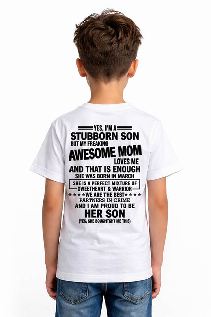 MARCH, WE ARE THE BEST PARTNERS IN CRIME - GIFT SHIRT FROM MOM TO SON - SNOW03 (SKU2603-189-03)