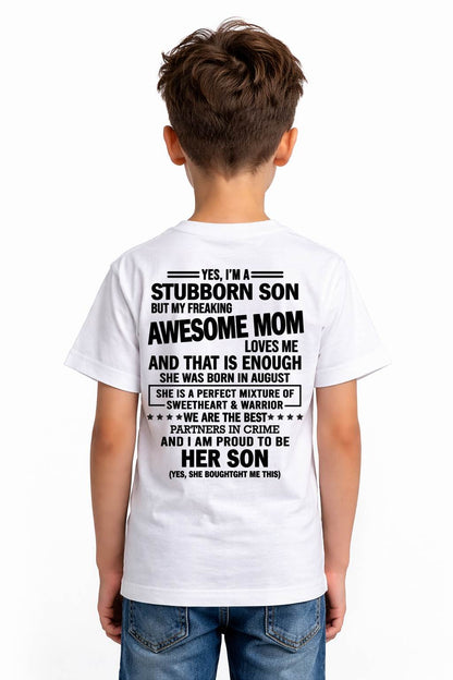 AUGUST, WE ARE THE BEST PARTNERS IN CRIME - GIFT SHIRT FROM MOM TO SON - SNOW08 (SKU2603-189-08)