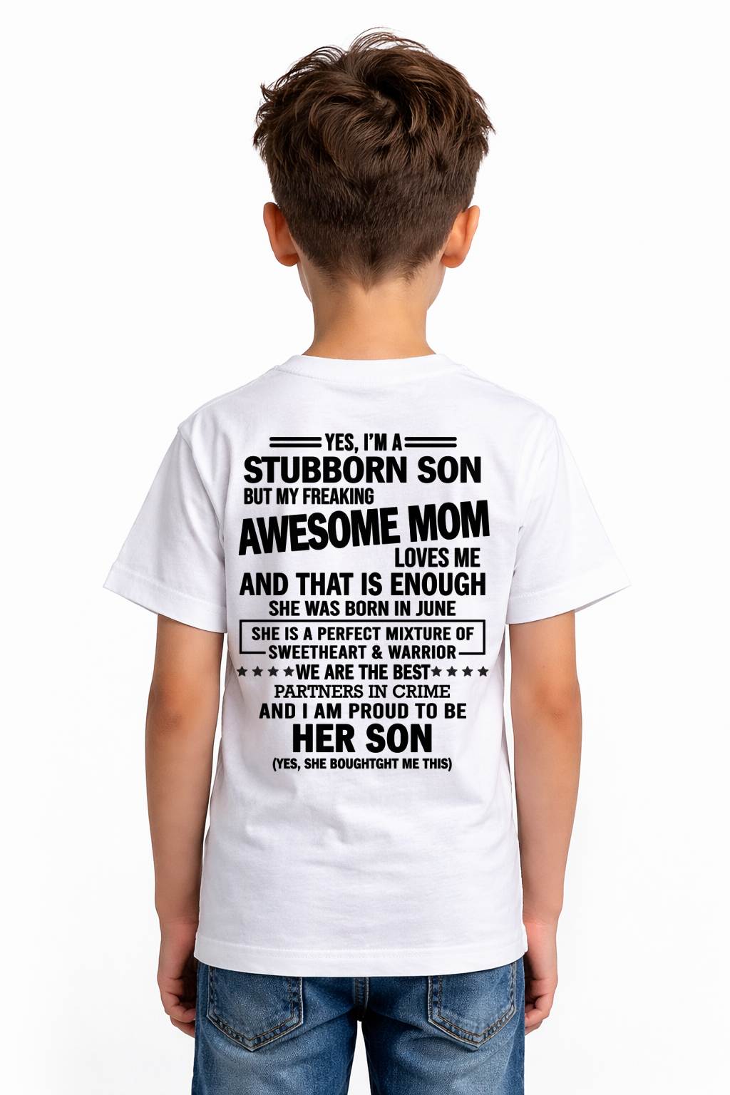 JUNE, WE ARE THE BEST PARTNERS IN CRIME - GIFT SHIRT FROM MOM TO SON - SNOW06 (SKU2603-189-06)