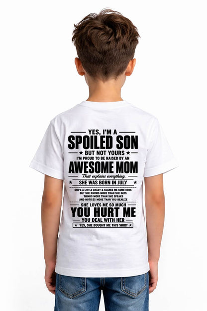 JULY SHIRT, I'M PROUD TO BE RAISED BY AN AWESOME MOM - GIFT T SHIRT FROM MOM TO SON - SNOW07 (SKU2605-19-07)