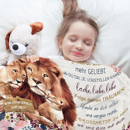 Besonderes Geschenk für deine Tochter – Decke von Mama Papa